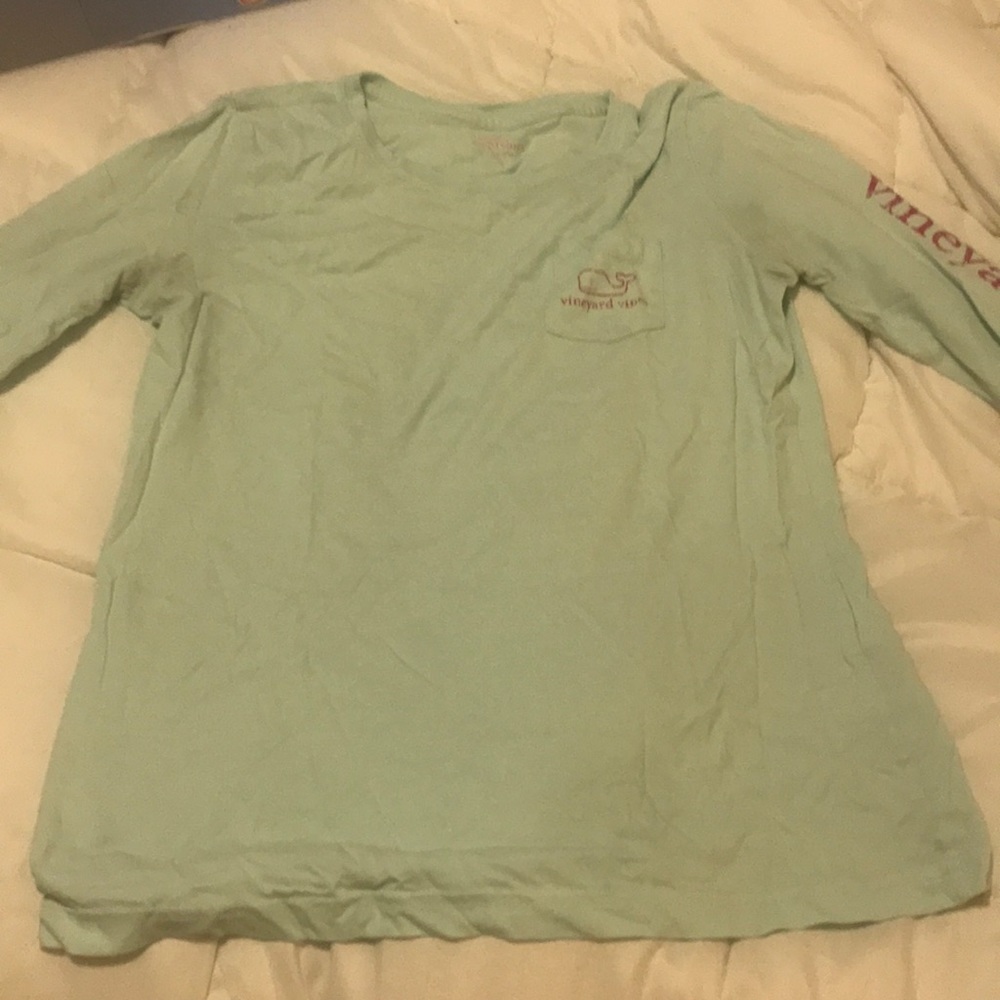 mint long sleeve vineyard vines shirt